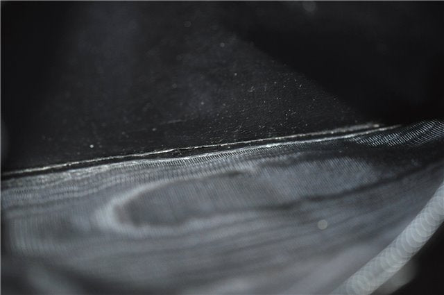 Authentic GUCCI Vintage Shoulder Hand Bag Purse Enamel Black 0982G