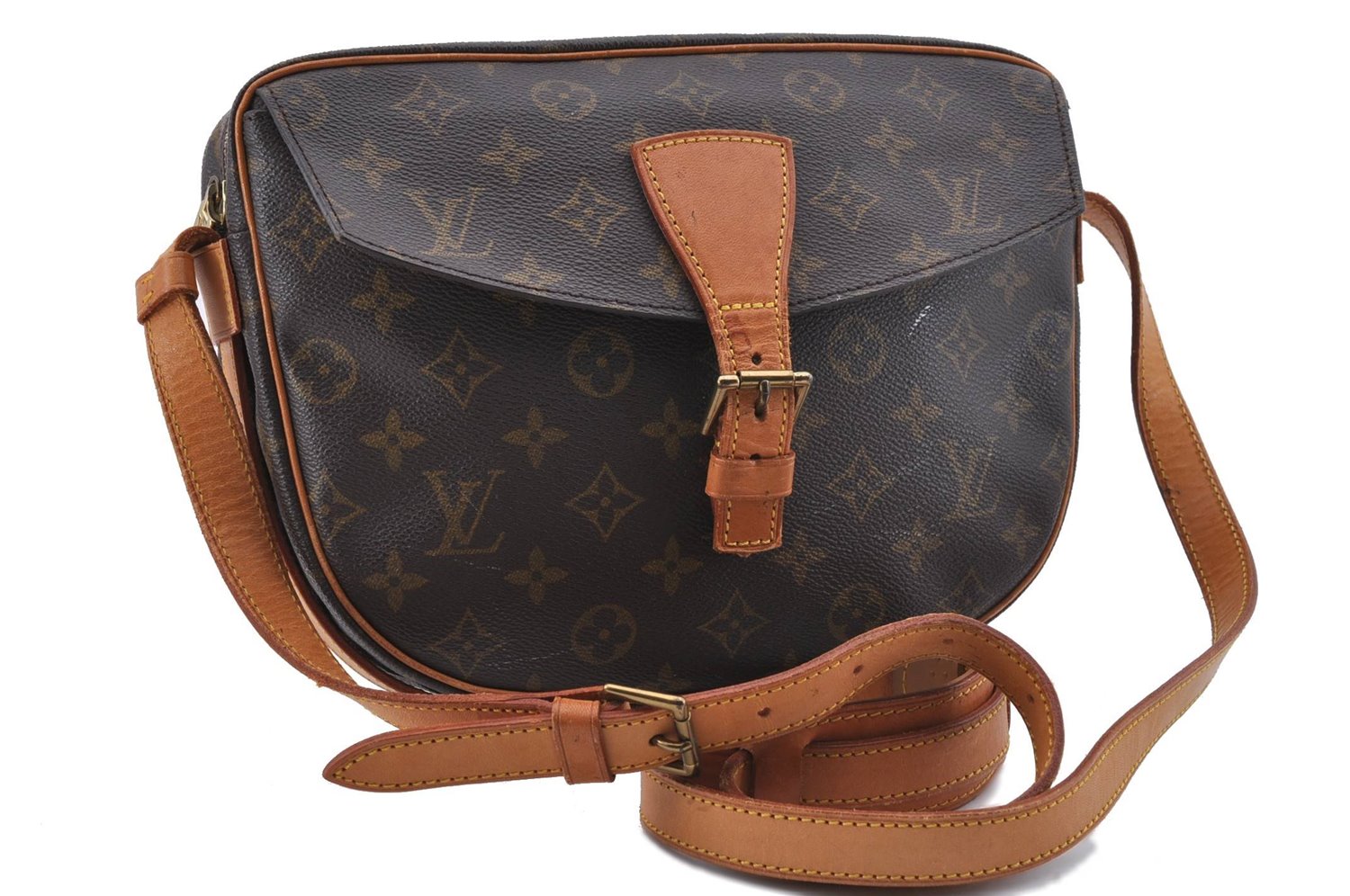 Auth Louis Vuitton Monogram Jeune Fille GM Shoulder Cross Bag M51225 LV 0983D