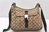 Authentic GUCCI Shoulder Cross Body Bag GG Canvas Leather 131211 Brown 0983G
