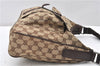 Authentic GUCCI Shoulder Cross Body Bag GG Canvas Leather 131211 Brown 0983G