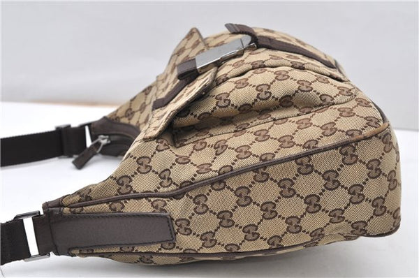 Authentic GUCCI Shoulder Cross Body Bag GG Canvas Leather 131211 Brown 0983G