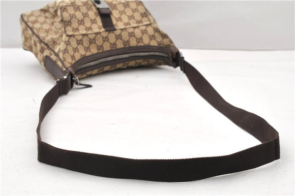 Authentic GUCCI Shoulder Cross Body Bag GG Canvas Leather 131211 Brown 0983G