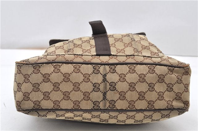 Authentic GUCCI Shoulder Cross Body Bag GG Canvas Leather 131211 Brown 0983G