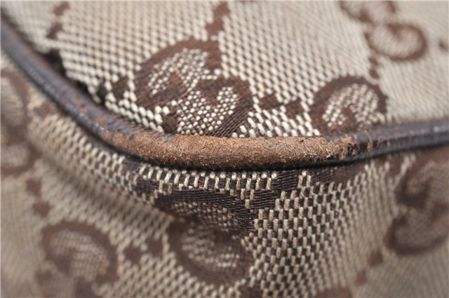 Authentic GUCCI Shoulder Cross Body Bag GG Canvas Leather 131211 Brown 0983G