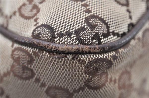 Authentic GUCCI Shoulder Cross Body Bag GG Canvas Leather 131211 Brown 0983G