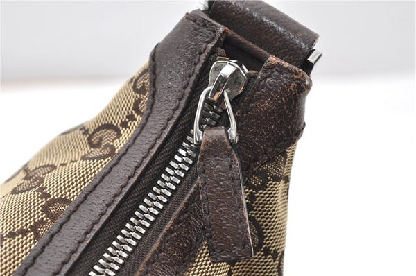 Authentic GUCCI Shoulder Cross Body Bag GG Canvas Leather 131211 Brown 0983G