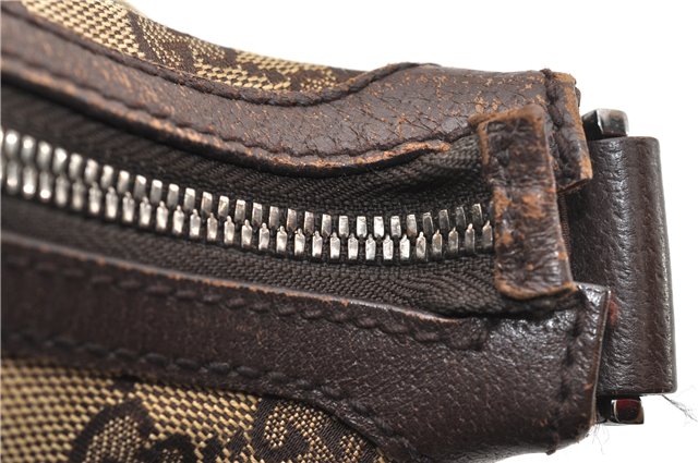 Authentic GUCCI Shoulder Cross Body Bag GG Canvas Leather 131211 Brown 0983G