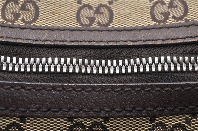 Authentic GUCCI Shoulder Cross Body Bag GG Canvas Leather 131211 Brown 0983G