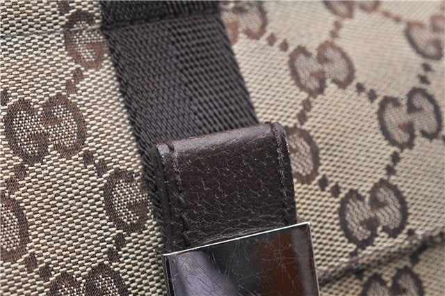 Authentic GUCCI Shoulder Cross Body Bag GG Canvas Leather 131211 Brown 0983G