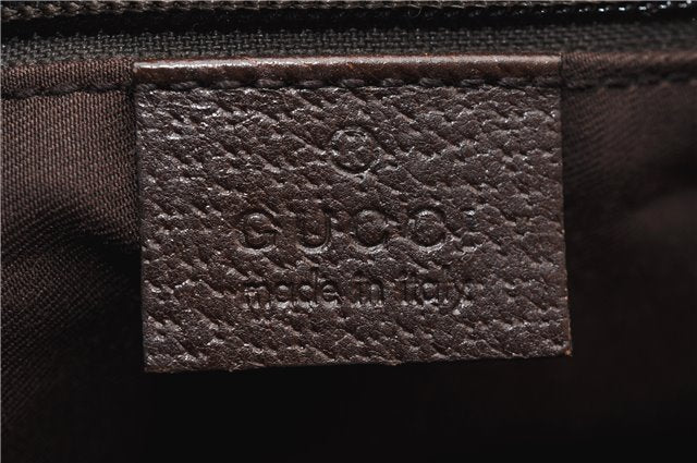 Authentic GUCCI Shoulder Cross Body Bag GG Canvas Leather 131211 Brown 0983G