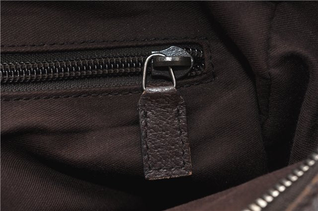 Authentic GUCCI Shoulder Cross Body Bag GG Canvas Leather 131211 Brown 0983G