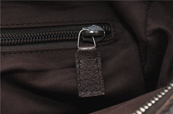 Authentic GUCCI Shoulder Cross Body Bag GG Canvas Leather 131211 Brown 0983G