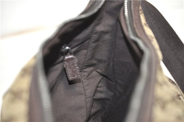 Authentic GUCCI Shoulder Cross Body Bag GG Canvas Leather 131211 Brown 0983G