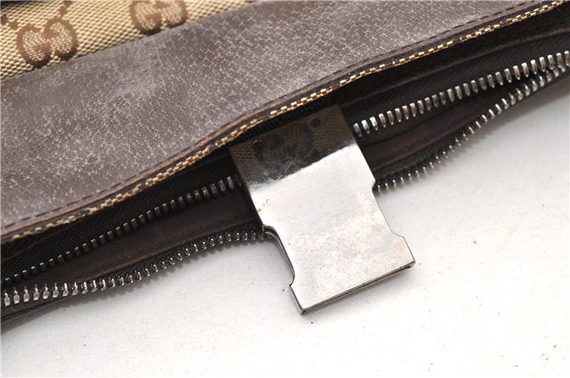 Authentic GUCCI Shoulder Cross Body Bag GG Canvas Leather 131211 Brown 0983G