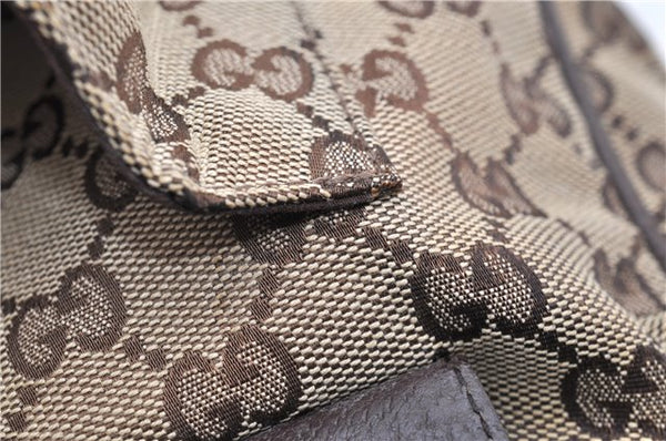 Authentic GUCCI Shoulder Cross Body Bag GG Canvas Leather 131211 Brown 0983G