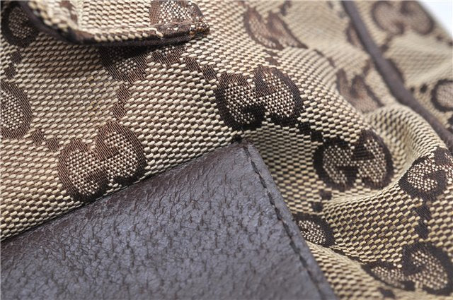 Authentic GUCCI Shoulder Cross Body Bag GG Canvas Leather 131211 Brown 0983G