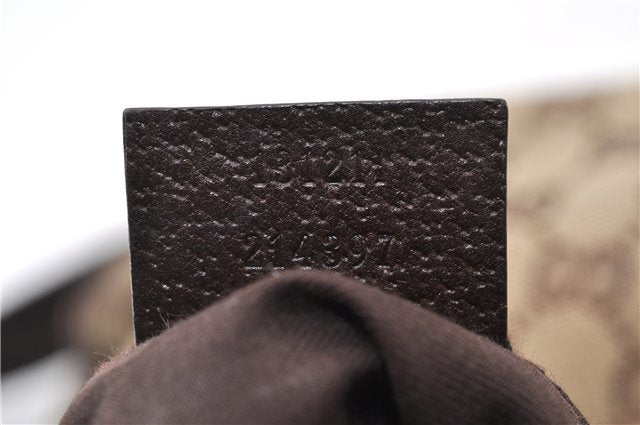 Authentic GUCCI Shoulder Cross Body Bag GG Canvas Leather 131211 Brown 0983G
