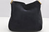 Authentic GUCCI Bamboo Shoulder Hand Bag Purse Suede Leather Navy Blue 0983I