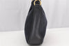 Authentic GUCCI Bamboo Shoulder Hand Bag Purse Suede Leather Navy Blue 0983I