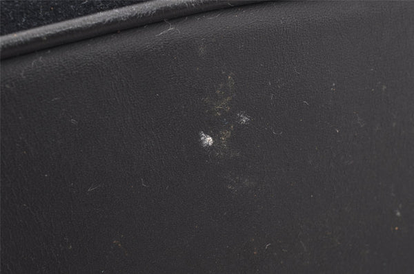 Authentic GUCCI Bamboo Shoulder Hand Bag Purse Suede Leather Navy Blue 0983I