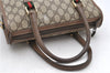 Auth GUCCI Web Sherry Line 2Way Shoulder Hand Bag GG PVC Leather Brown 0984D