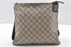 Authentic GUCCI Vintage Shoulder Cross Body Bag Purse GG PVC Leather Brown 0984G