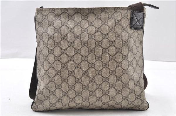 Authentic GUCCI Vintage Shoulder Cross Body Bag Purse GG PVC Leather Brown 0984G