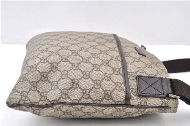 Authentic GUCCI Vintage Shoulder Cross Body Bag Purse GG PVC Leather Brown 0984G