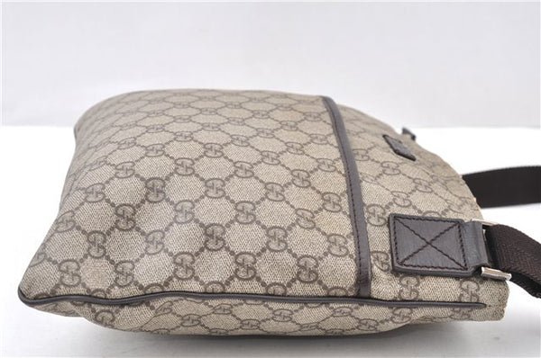 Authentic GUCCI Vintage Shoulder Cross Body Bag Purse GG PVC Leather Brown 0984G