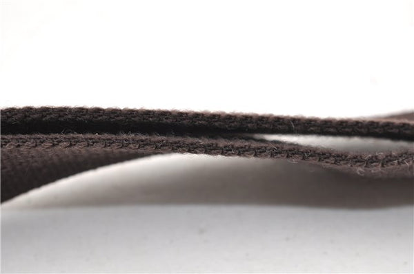 Authentic GUCCI Vintage Shoulder Cross Body Bag Purse GG PVC Leather Brown 0984G