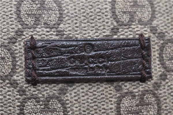 Authentic GUCCI Vintage Shoulder Cross Body Bag Purse GG PVC Leather Brown 0984G