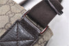 Authentic GUCCI Vintage Shoulder Cross Body Bag Purse GG PVC Leather Brown 0984G