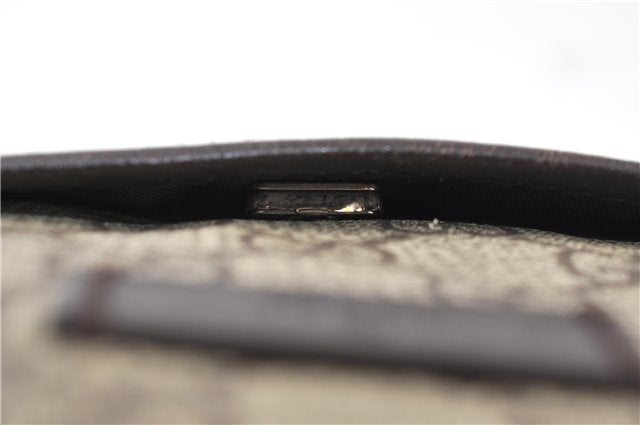 Authentic GUCCI Vintage Shoulder Cross Body Bag Purse GG PVC Leather Brown 0984G