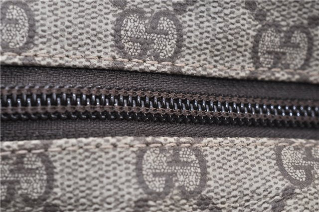 Authentic GUCCI Vintage Shoulder Cross Body Bag Purse GG PVC Leather Brown 0984G