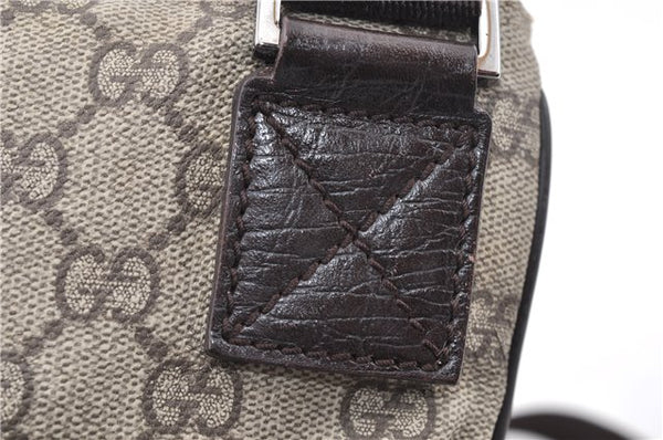 Authentic GUCCI Vintage Shoulder Cross Body Bag Purse GG PVC Leather Brown 0984G