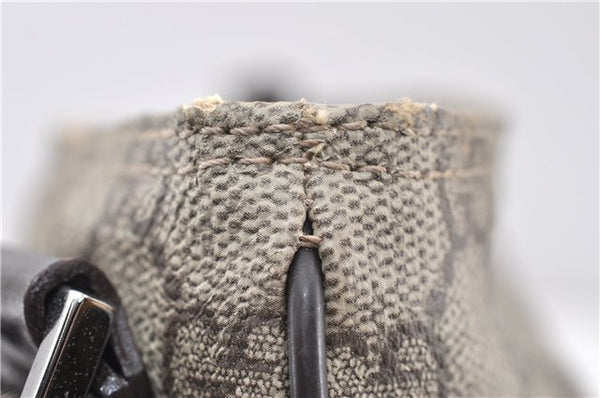 Authentic GUCCI Vintage Shoulder Cross Body Bag Purse GG PVC Leather Brown 0984G