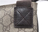Authentic GUCCI Vintage Shoulder Cross Body Bag Purse GG PVC Leather Brown 0984G