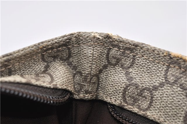 Authentic GUCCI Vintage Shoulder Cross Body Bag Purse GG PVC Leather Brown 0984G