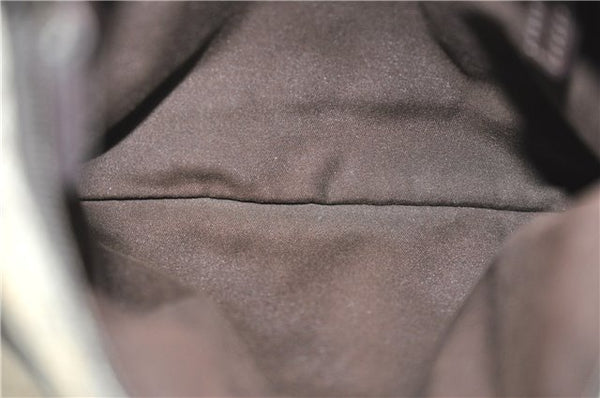 Authentic GUCCI Vintage Shoulder Cross Body Bag Purse GG PVC Leather Brown 0984G