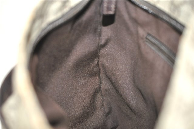 Authentic GUCCI Vintage Shoulder Cross Body Bag Purse GG PVC Leather Brown 0984G