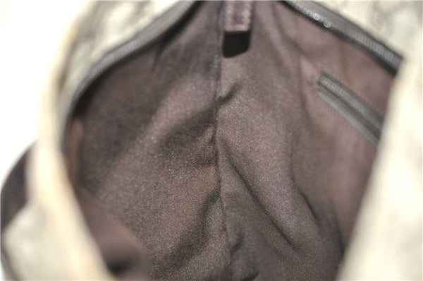 Authentic GUCCI Vintage Shoulder Cross Body Bag Purse GG PVC Leather Brown 0984G