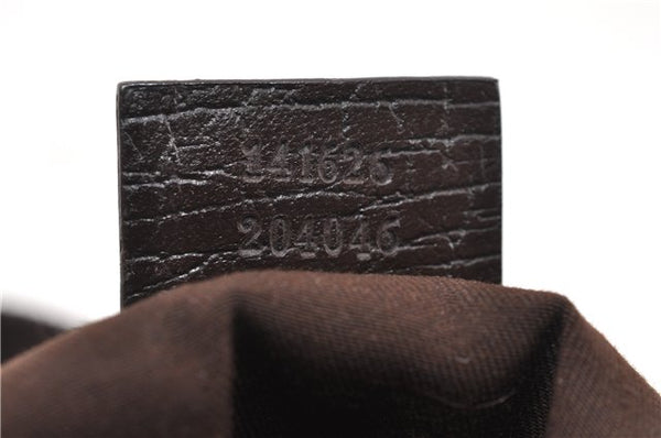 Authentic GUCCI Vintage Shoulder Cross Body Bag Purse GG PVC Leather Brown 0984G