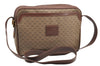 Authentic GUCCI Micro GG PVC Leather Shoulder Cross Body Bag Purse Brown 0984I