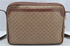 Authentic GUCCI Micro GG PVC Leather Shoulder Cross Body Bag Purse Brown 0984I