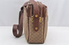 Authentic GUCCI Micro GG PVC Leather Shoulder Cross Body Bag Purse Brown 0984I