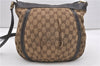 Authentic GUCCI Abbey Shoulder Cross Bag GG Canvas Leather 203257 Brown 0986G