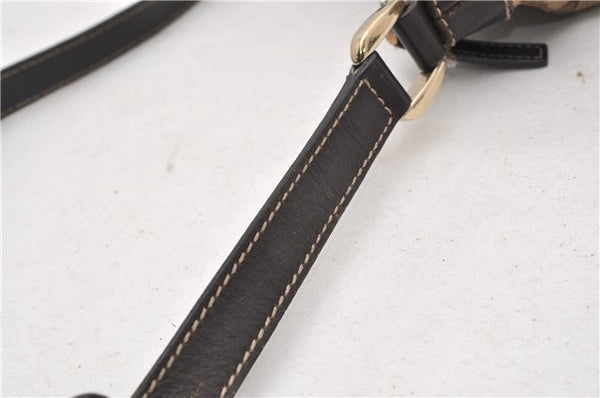 Authentic GUCCI Abbey Shoulder Cross Bag GG Canvas Leather 203257 Brown 0986G