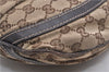 Authentic GUCCI Abbey Shoulder Cross Bag GG Canvas Leather 203257 Brown 0986G