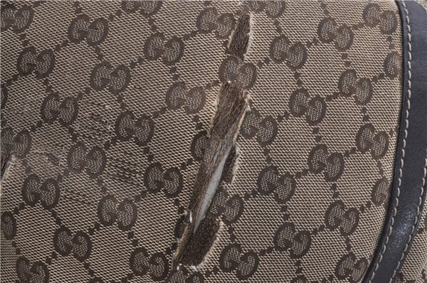 Authentic GUCCI Abbey Shoulder Cross Bag GG Canvas Leather 203257 Brown 0986G