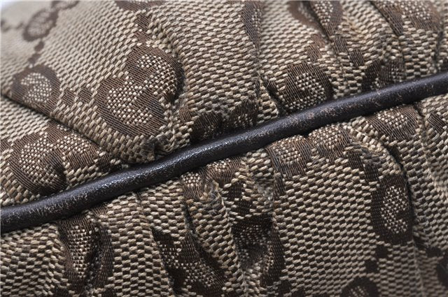 Authentic GUCCI Abbey Shoulder Cross Bag GG Canvas Leather 203257 Brown 0986G